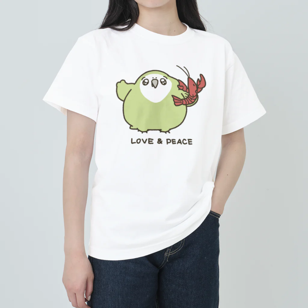 カカポのかぽぽのLOVE and PEACE ヘビーウェイトTシャツ