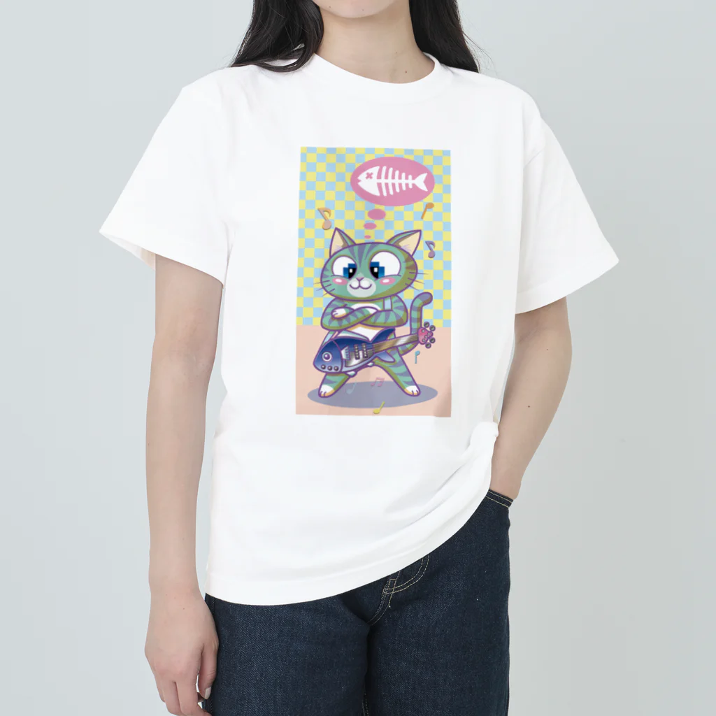 FRANK-ZAKKA2のフィッシュベース・キャット ヘビーウェイトTシャツ