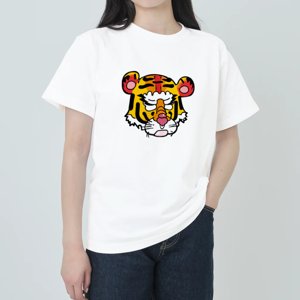 DirtyDirtyClanのポップアートサンダータイガー Heavyweight T-Shirt