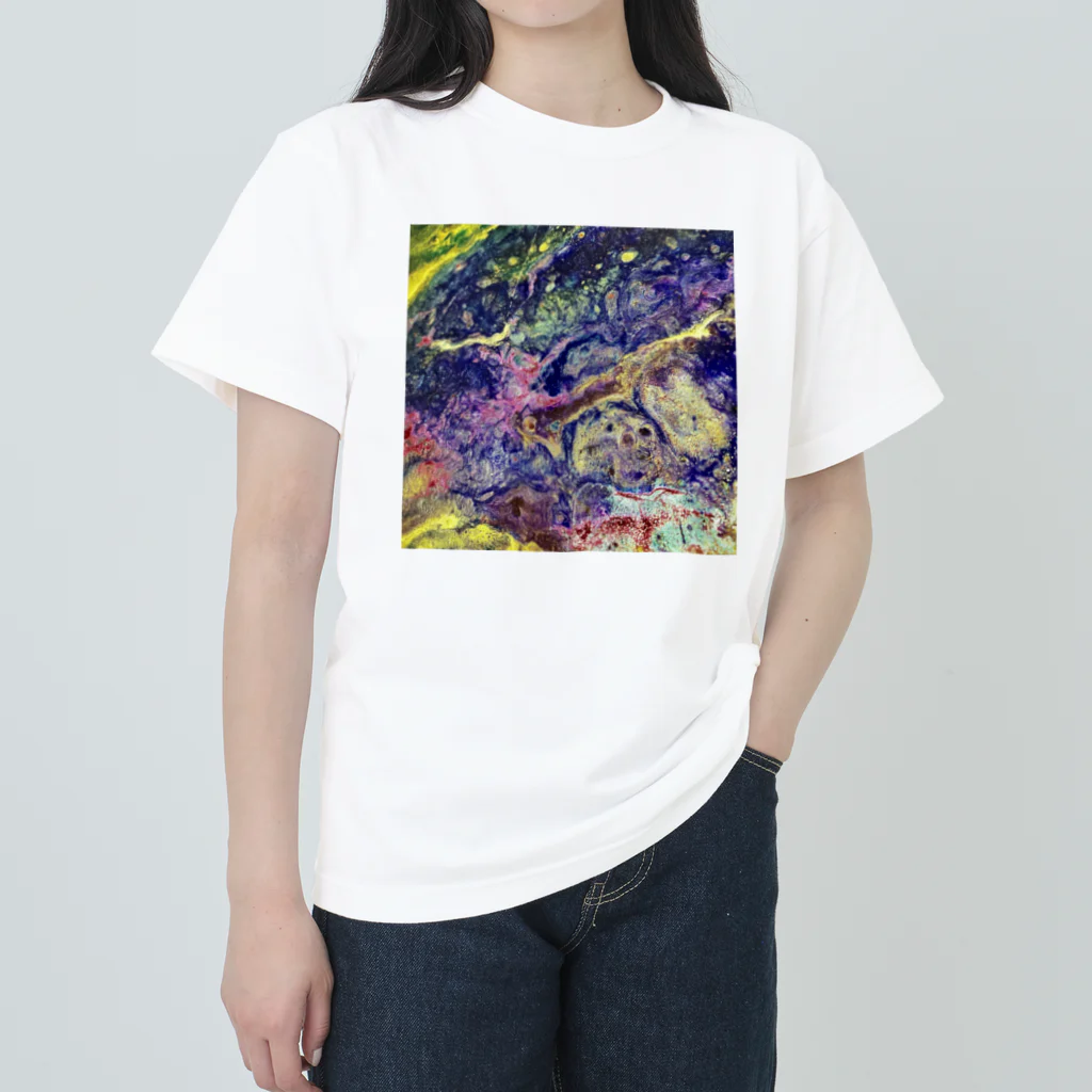 【抽象画】melty moon【フルイドアート】のelectro ヘビーウェイトTシャツ