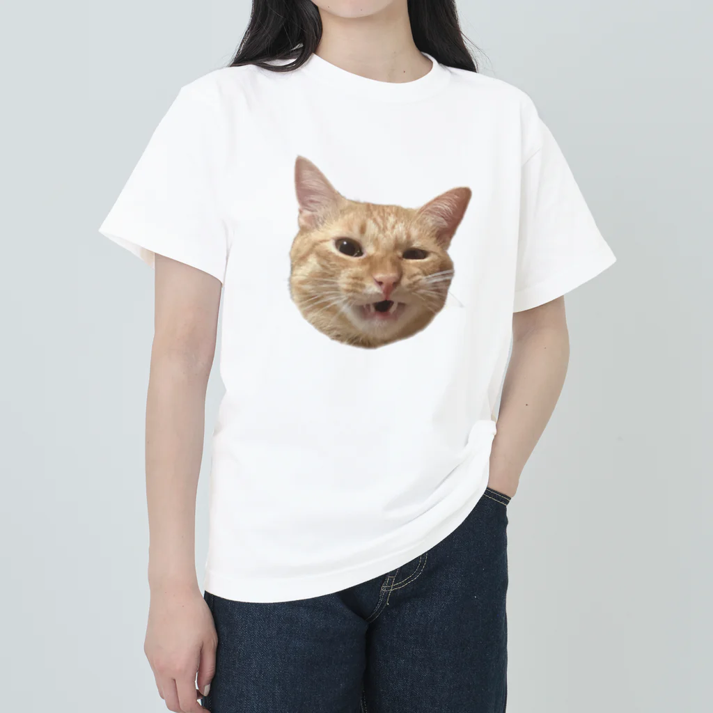 にゃんまにあのやんのか猫 ヘビーウェイトTシャツ