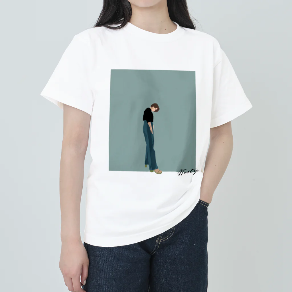 FLATのフラットデザイン women No.3 ヘビーウェイトTシャツ