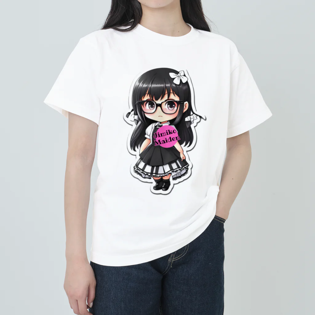 Jimiko Maiden (ジミコメイデン)の【Jimiko Maiden】おすましメイド2 Heavyweight T-Shirt