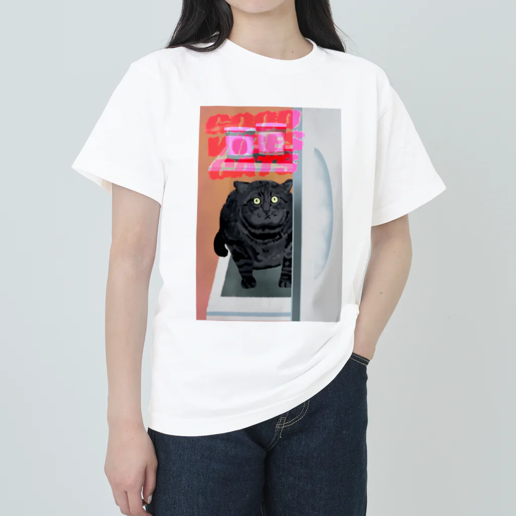 GOOD VIBES CATSのGOOD VIBES CATS refrigerator Heavyweight T-Shirt