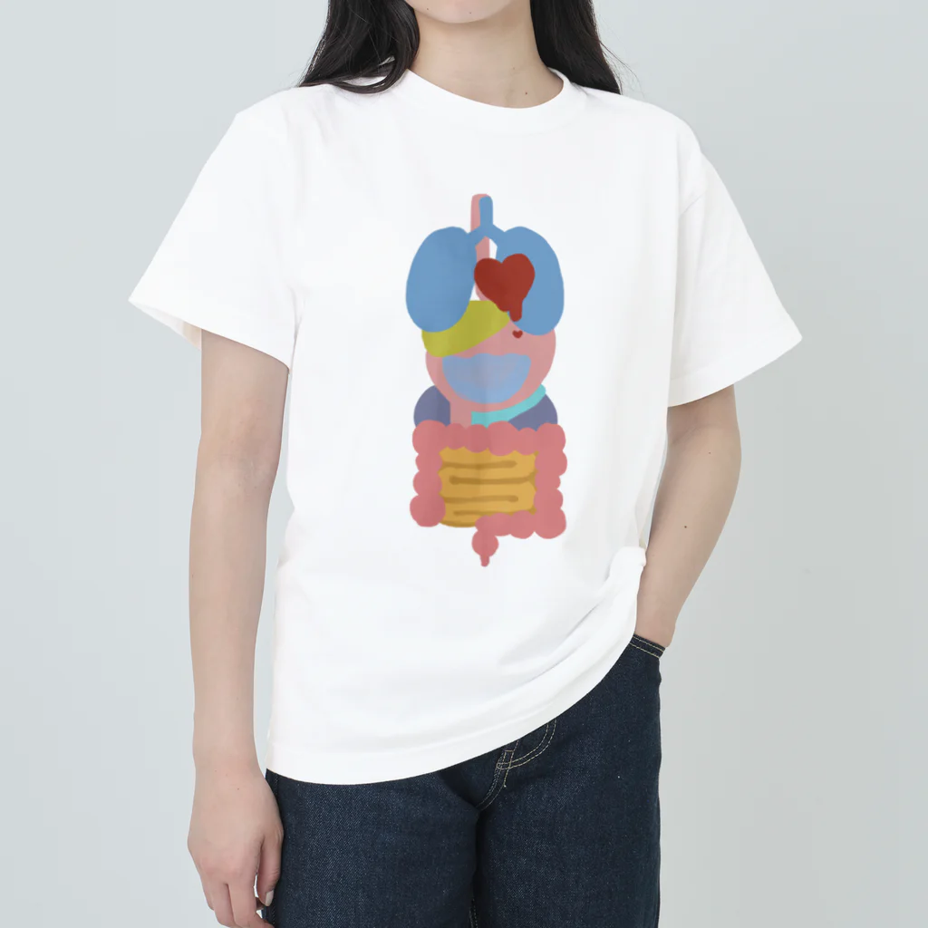 原子の人体スケスケ Heavyweight T-Shirt