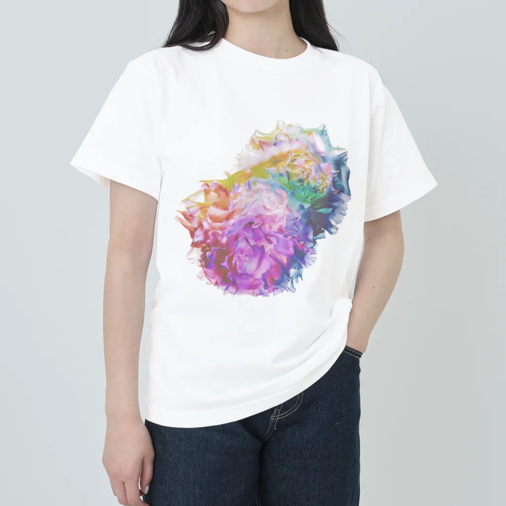 K_flowerのRainbow Carnation ヘビーウェイトTシャツ