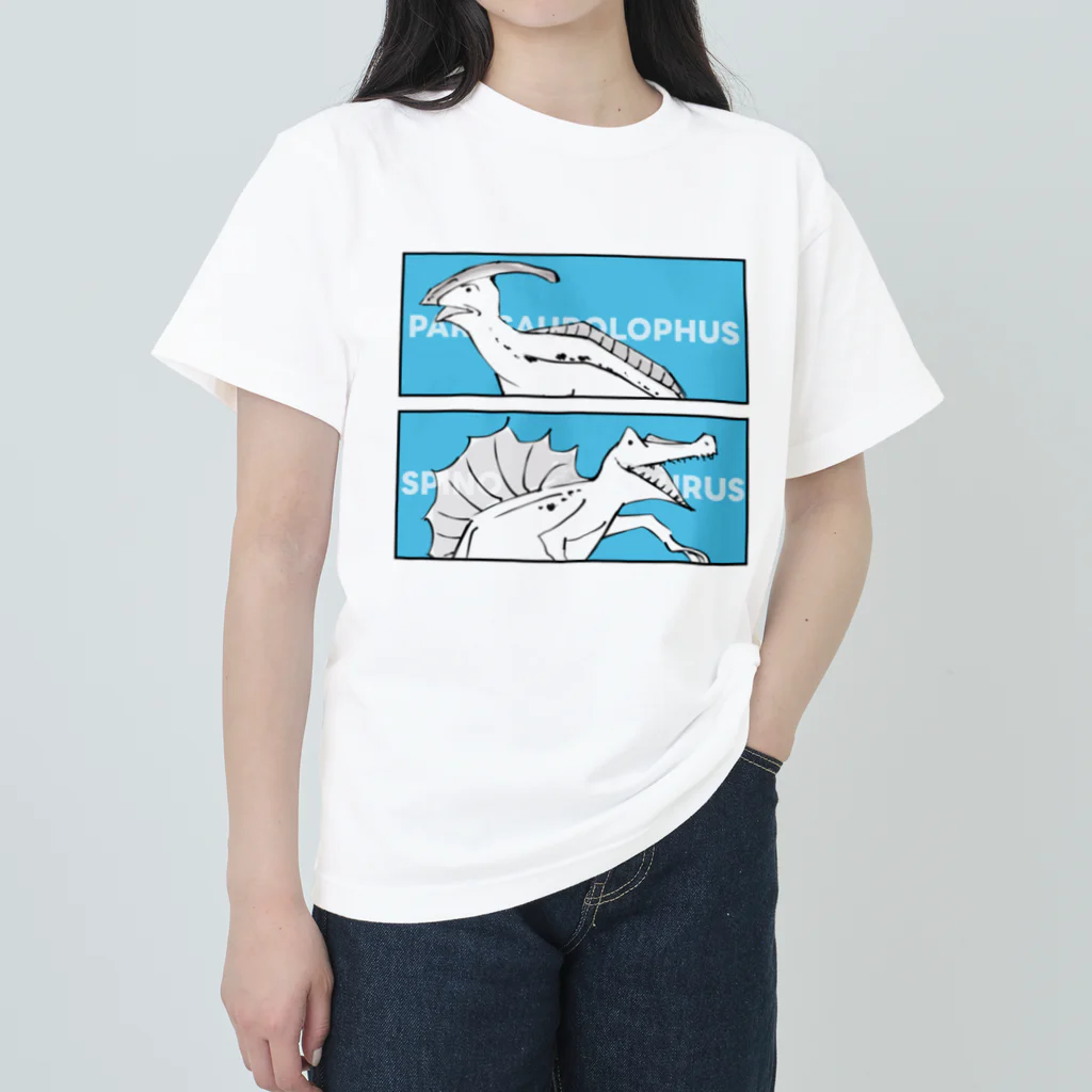 彩葉-IROHA-の戯画ザウルス(パラサウロロフス・スピノサウルス) Heavyweight T-Shirt