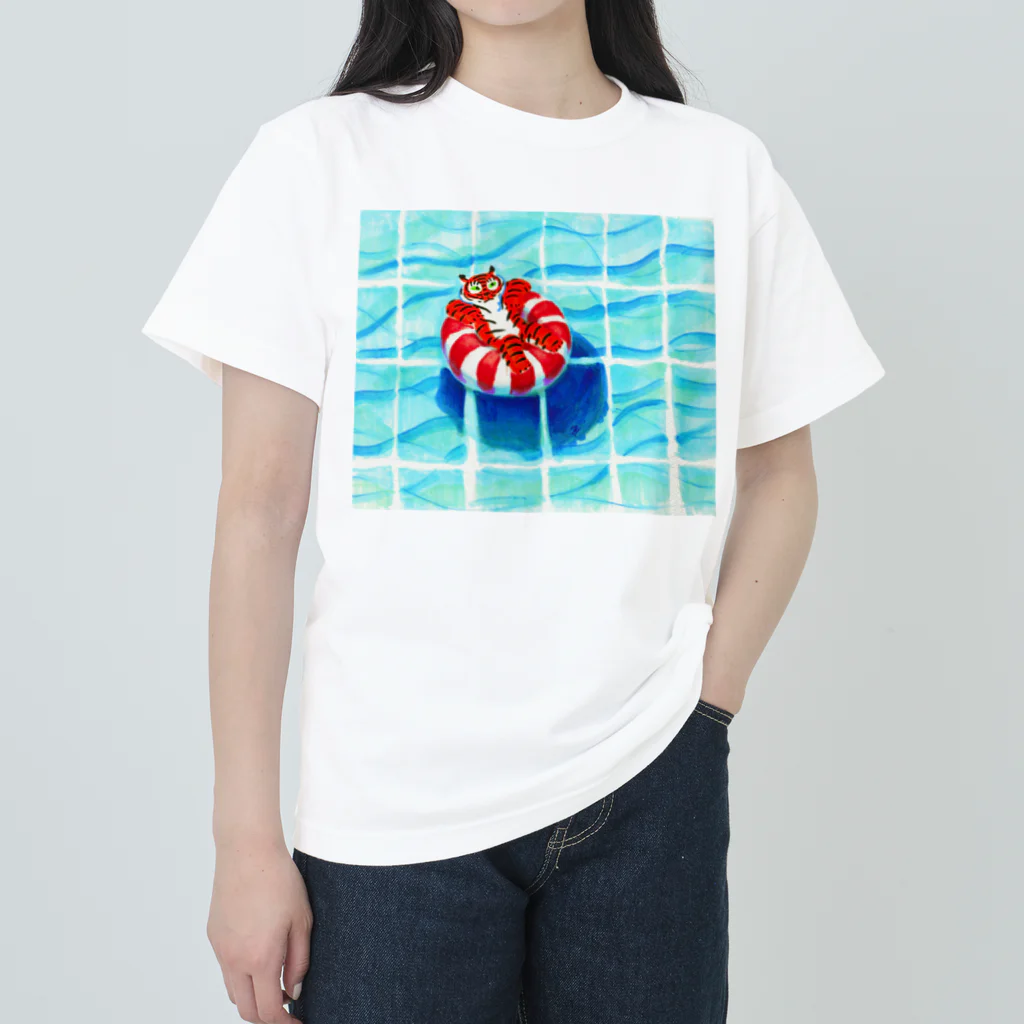 segasworksのプールのトラちゃん Heavyweight T-Shirt