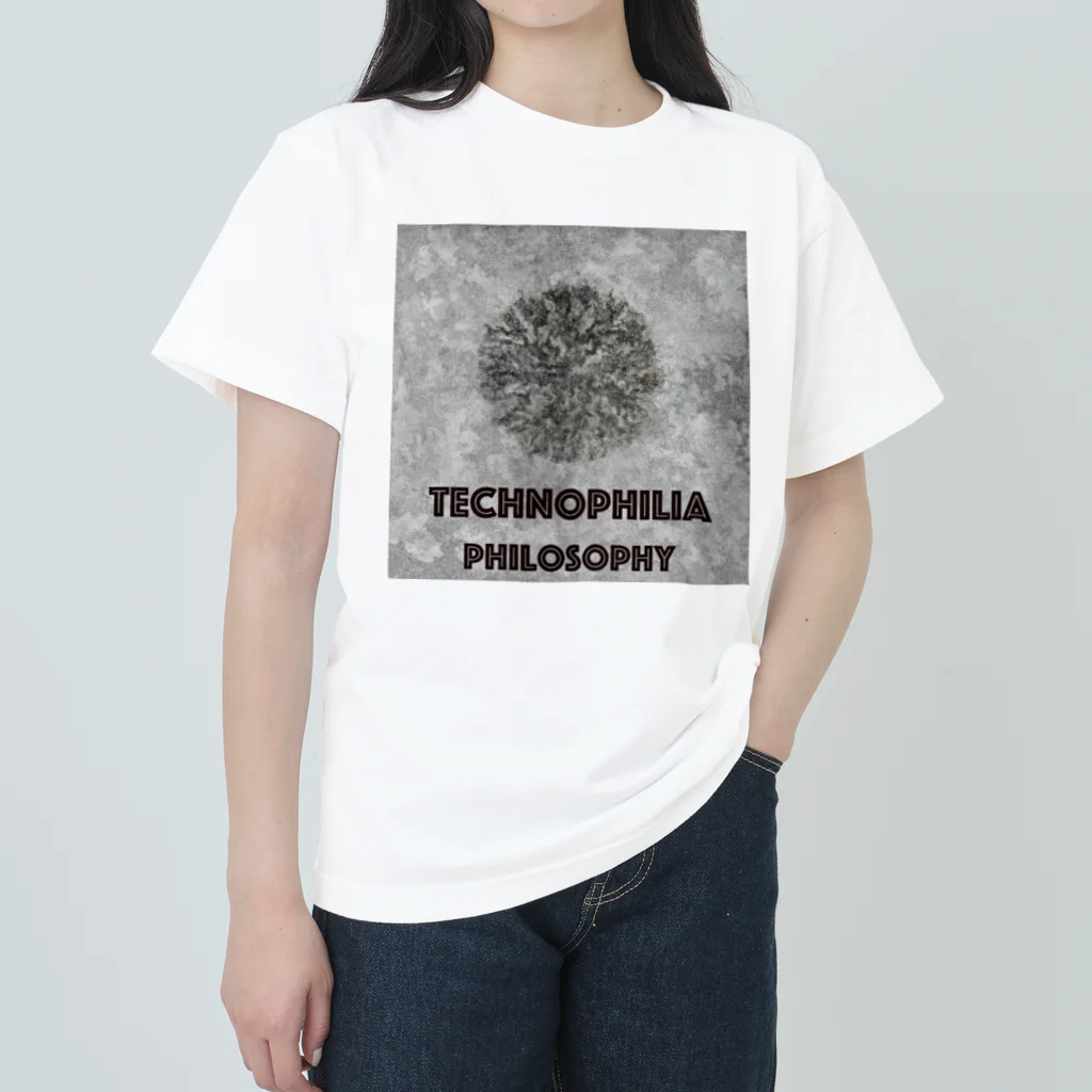 technophilia philosophyの鉛筆抽象画 ヘビーウェイトTシャツ