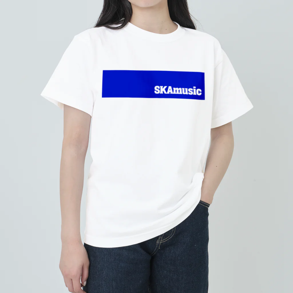 skamuzik a go goのSKAmusic 青シカク ヘビーウェイトTシャツ