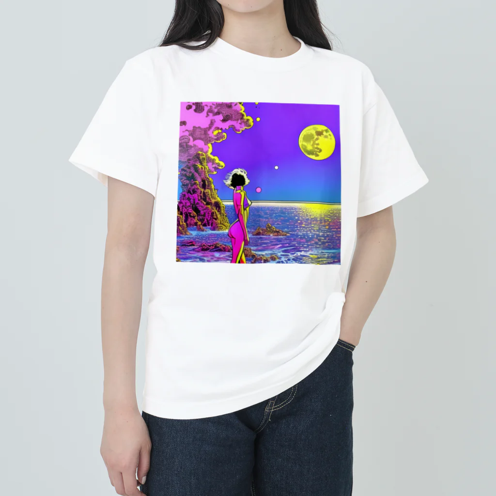 おもしろTシャツ屋さん YUTTARIの月シリーズ　② ヘビーウェイトTシャツ