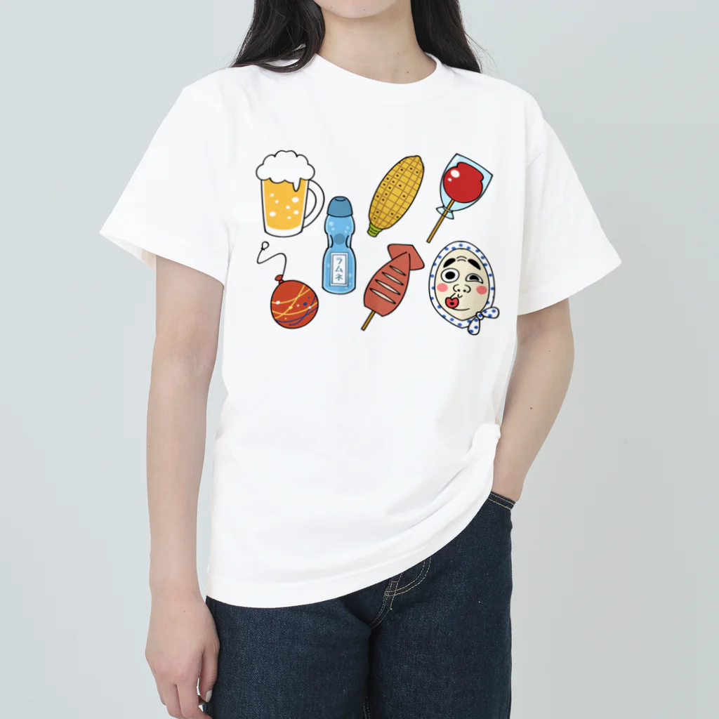 ゆちのへやの夏祭り・縁日セットイラスト Heavyweight T-Shirt