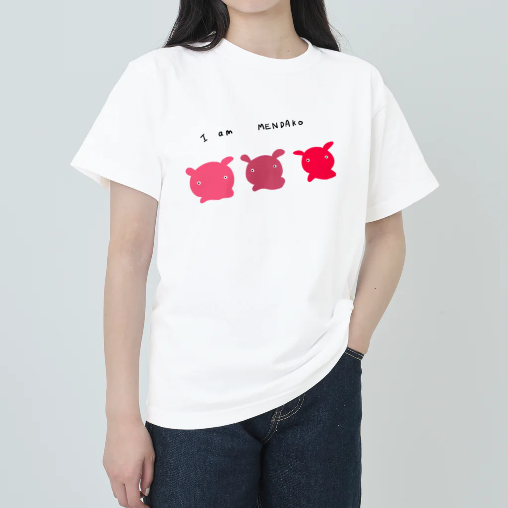 tsukino_tsunoのめんだこ３匹 ヘビーウェイトTシャツ