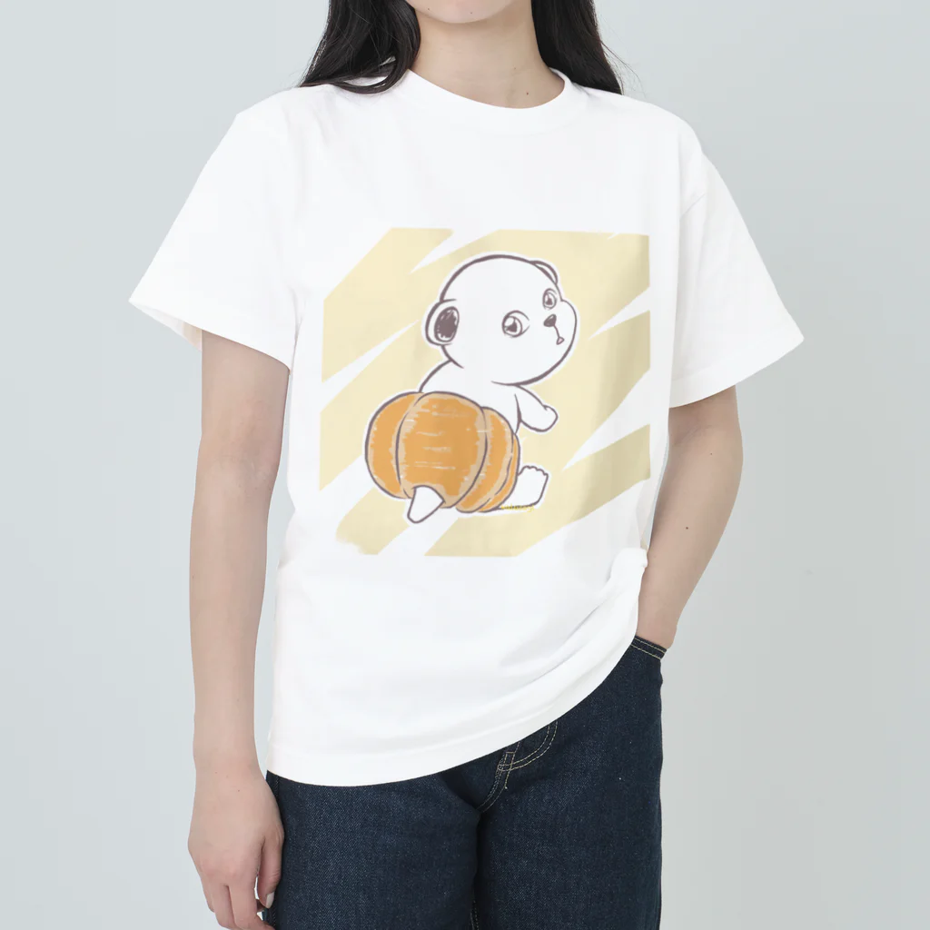 三月うさぎのみせのしろくま01 ヘビーウェイトTシャツ