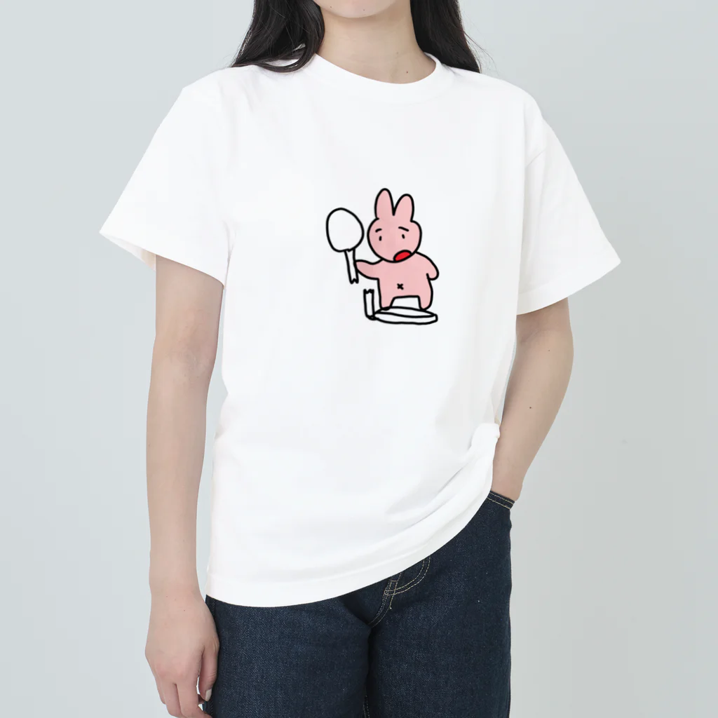 ゆみ太のだから私は体重を測るのをやめた ヘビーウェイトTシャツ