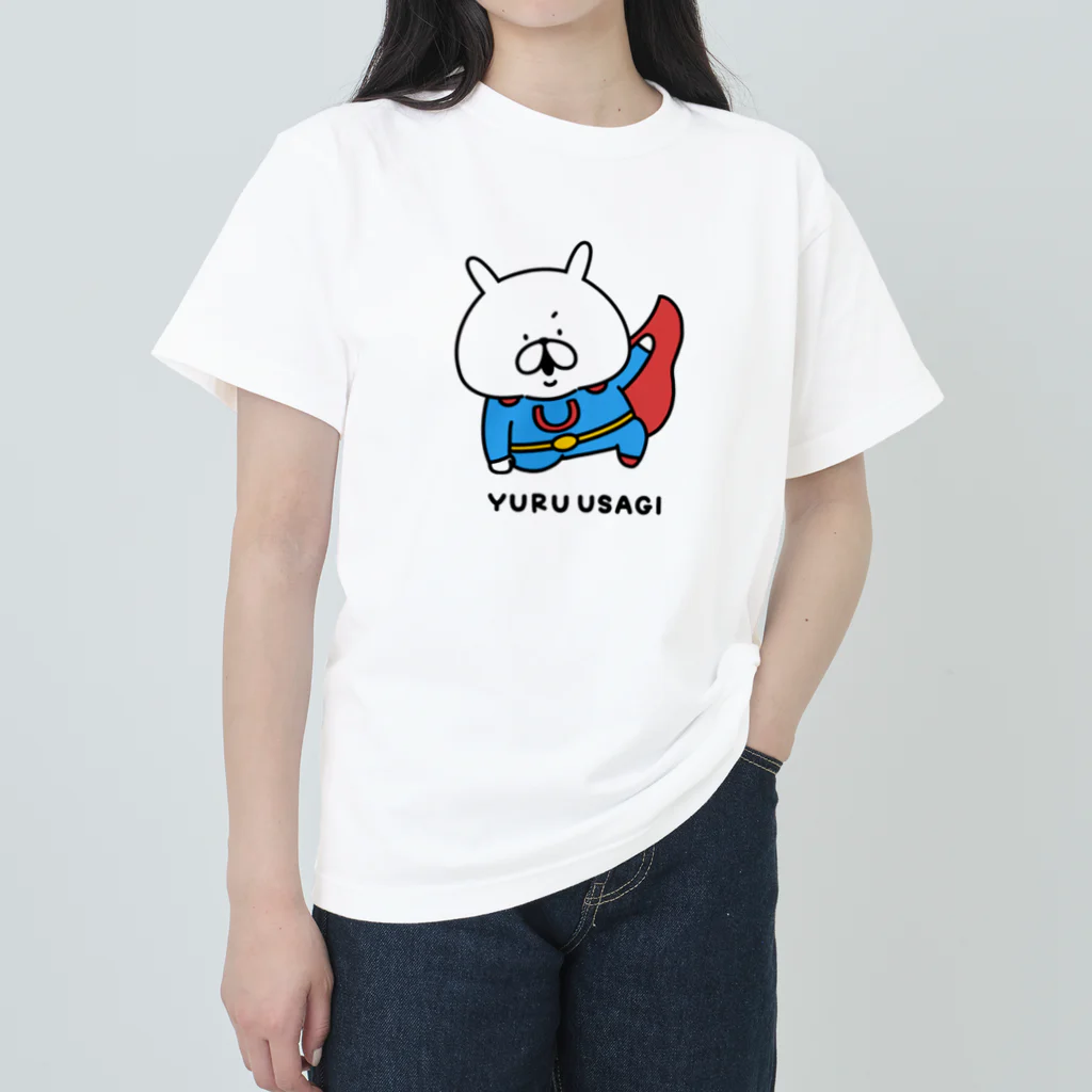 chococo_yuruusagiのスーパーヒーロー☆ゆるうさぎ　すちゃっ Heavyweight T-Shirt