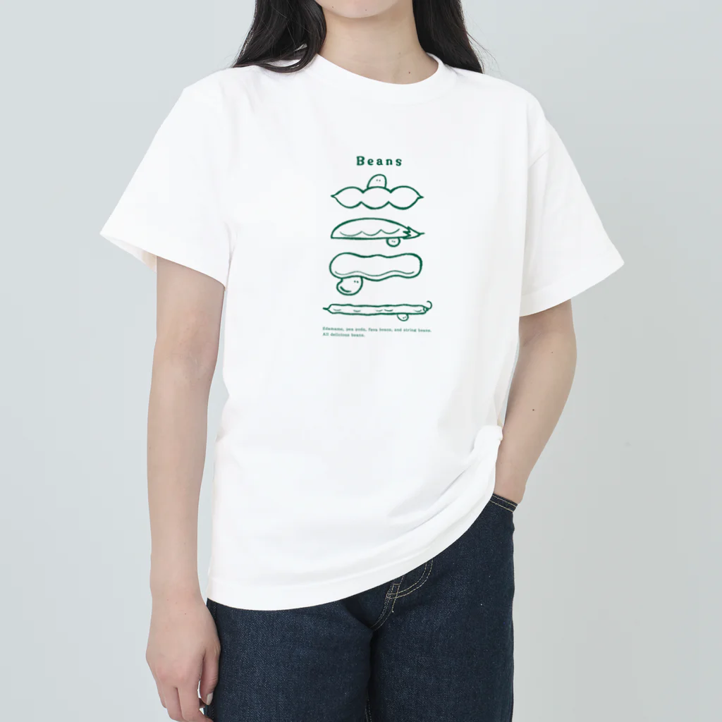 Aランチサラダ付SHOPの夏のbeansさん ヘビーウェイトTシャツ