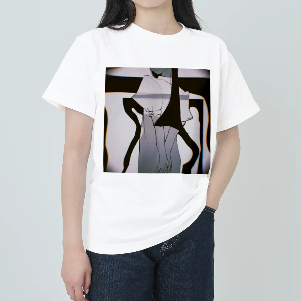 どうも。ごきげんようのミステリアスにいかが？ Heavyweight T-Shirt