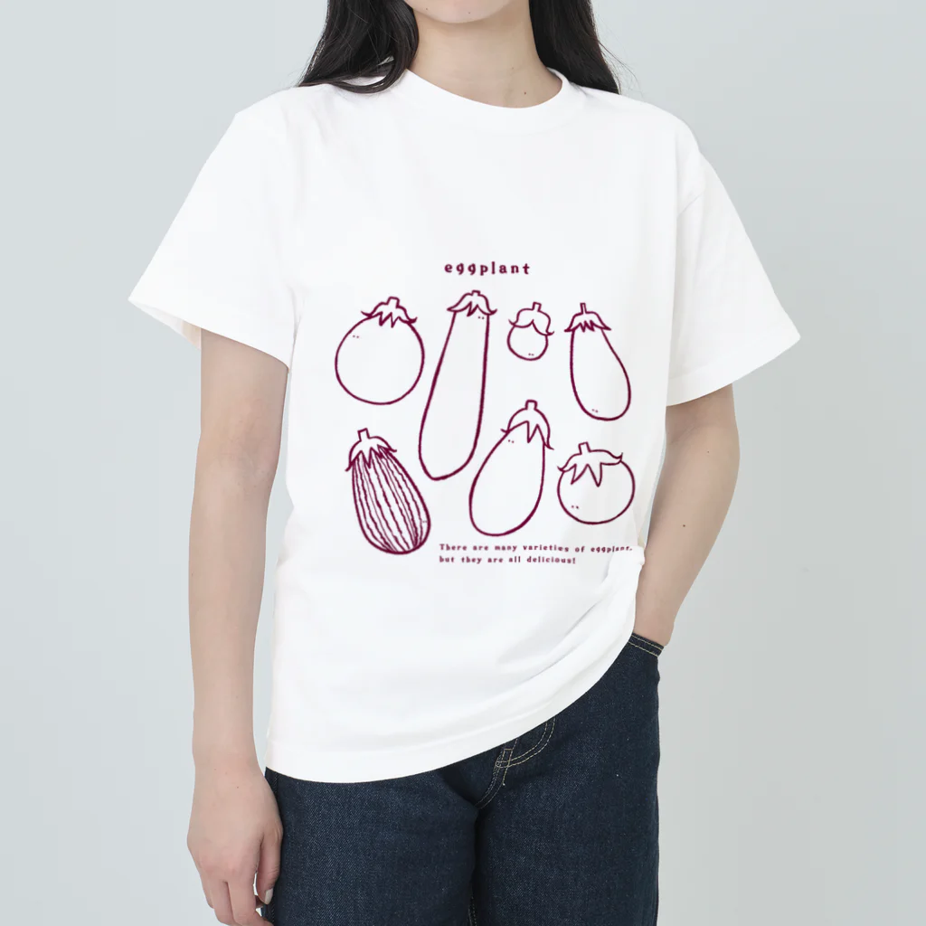 Aランチサラダ付SHOPの夏のeggplantさん1 Heavyweight T-Shirt