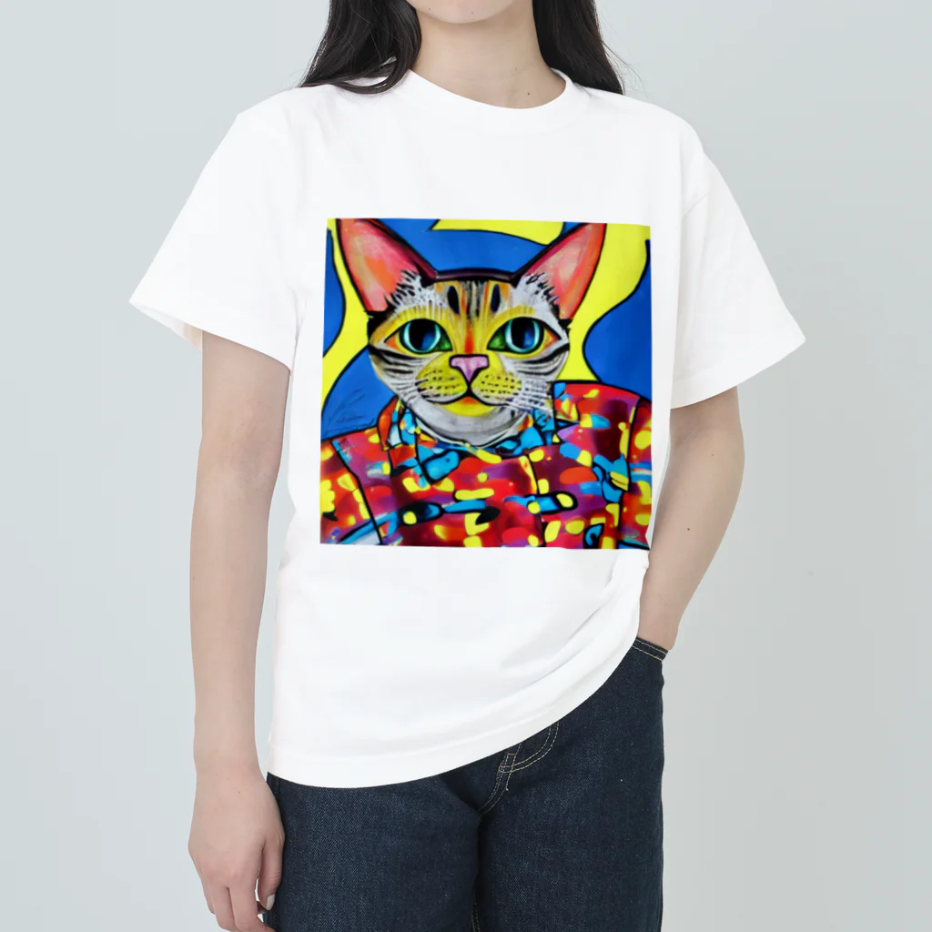 miehayashi1984のファンキーcat Heavyweight T-Shirt