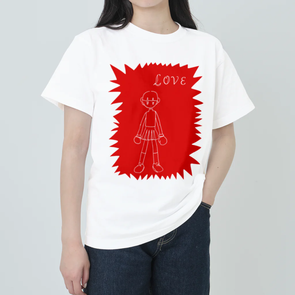 寿々木ここねのlove fight Heavyweight T-Shirt