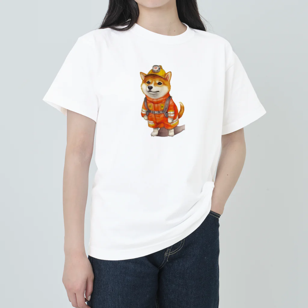 桜音ことこ企画の柴の消防士v2 ヘビーウェイトTシャツ