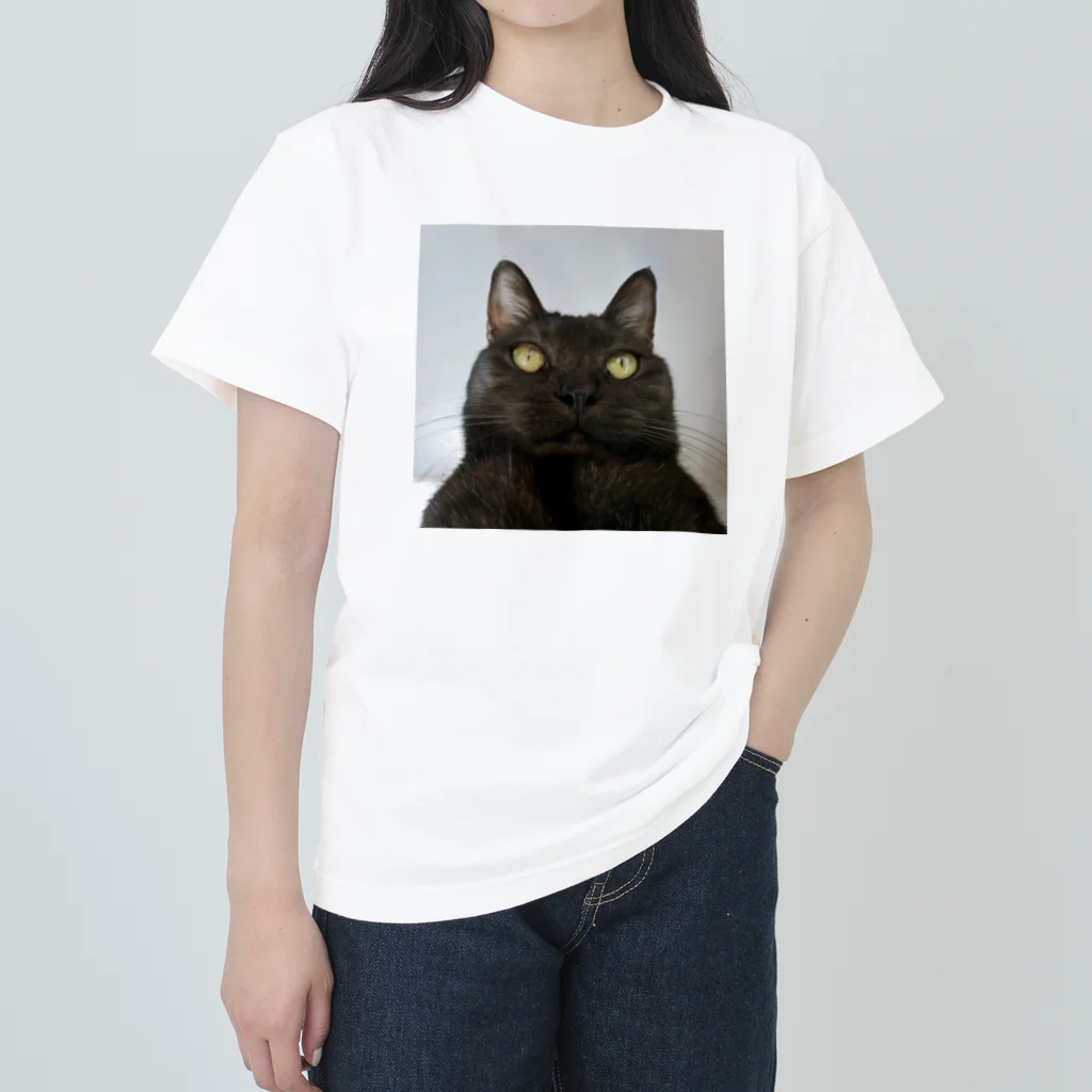 僕の撮る猫は可愛くないのchikuwa ヘビーウェイトTシャツ