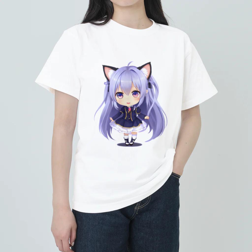 KAZAHANAのネコ耳ふぅちゃん ヘビーウェイトTシャツ