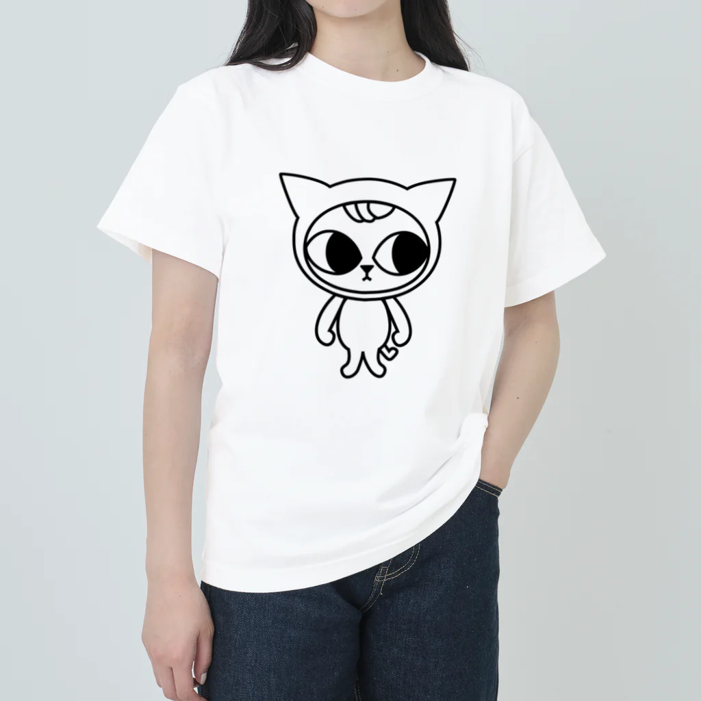 サニイサイド出版の幸運の鍵しっぽネコ　ココちゃん Heavyweight T-Shirt