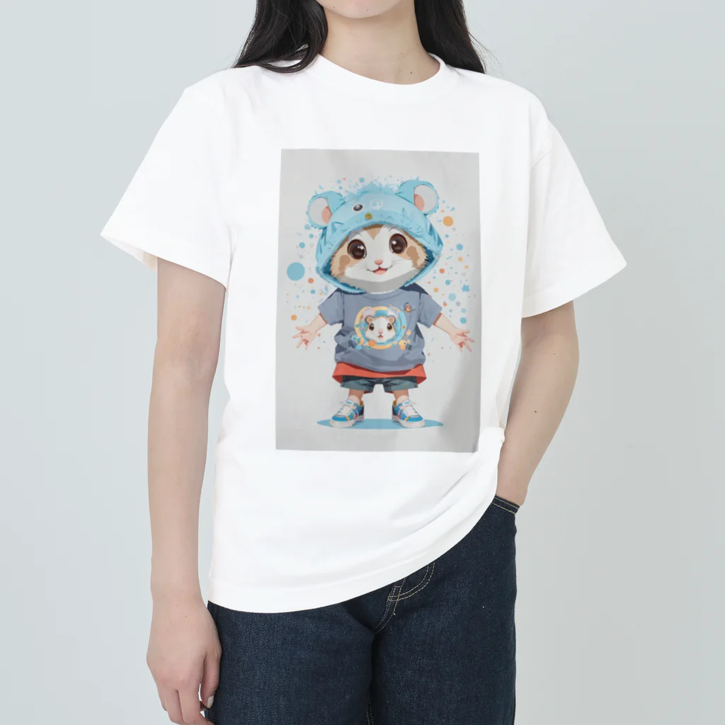 ka-washopのハムちゃりcuteグッズ ヘビーウェイトTシャツ