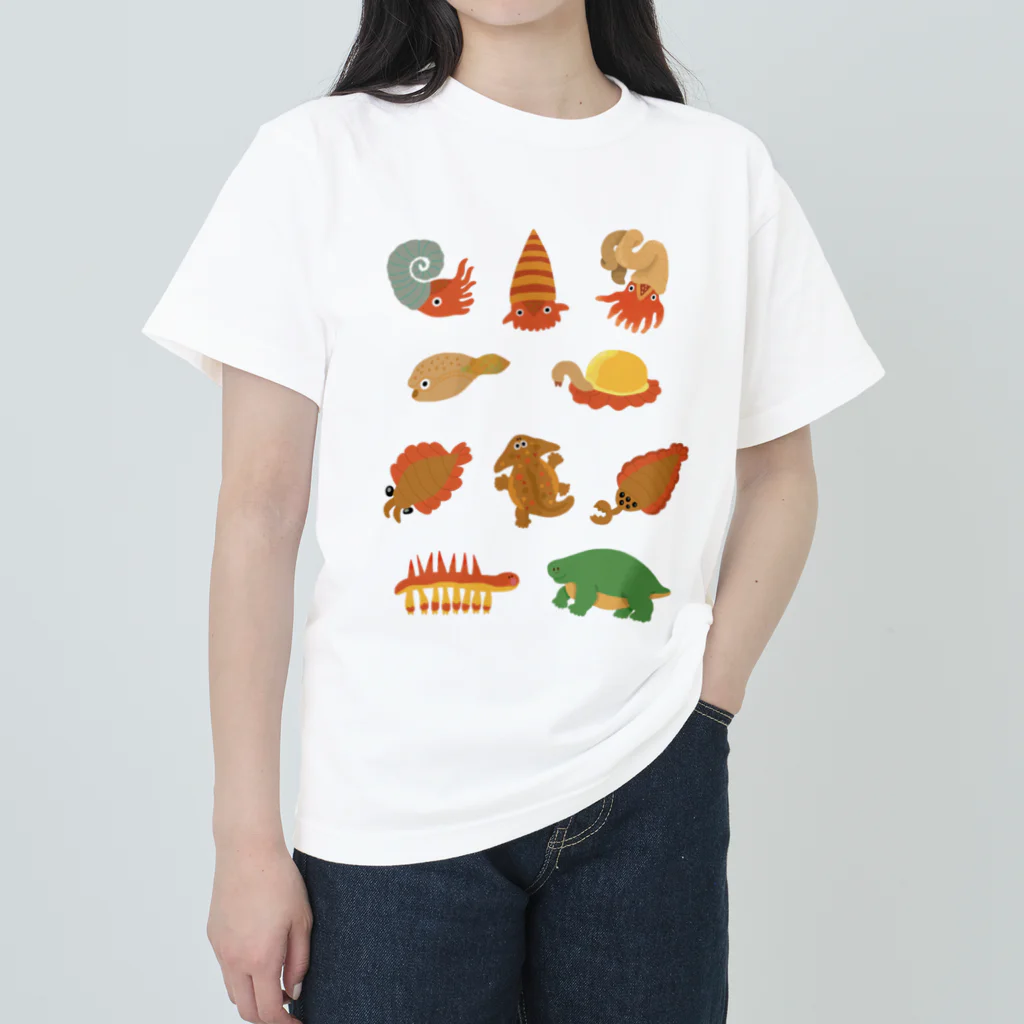 すずの木洋品店の古生物柄 ヘビーウェイトTシャツ