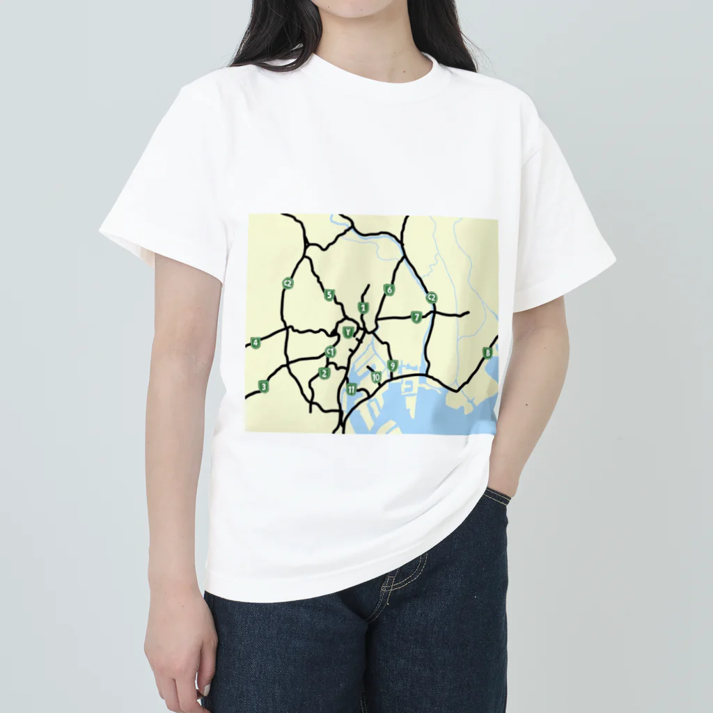 Tシャツで学ぼうの首都高を学ぼう Heavyweight T-Shirt