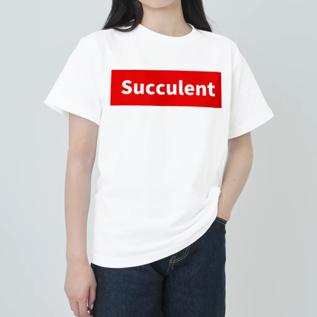 ふじのsucculentロゴ ヘビーウェイトTシャツ