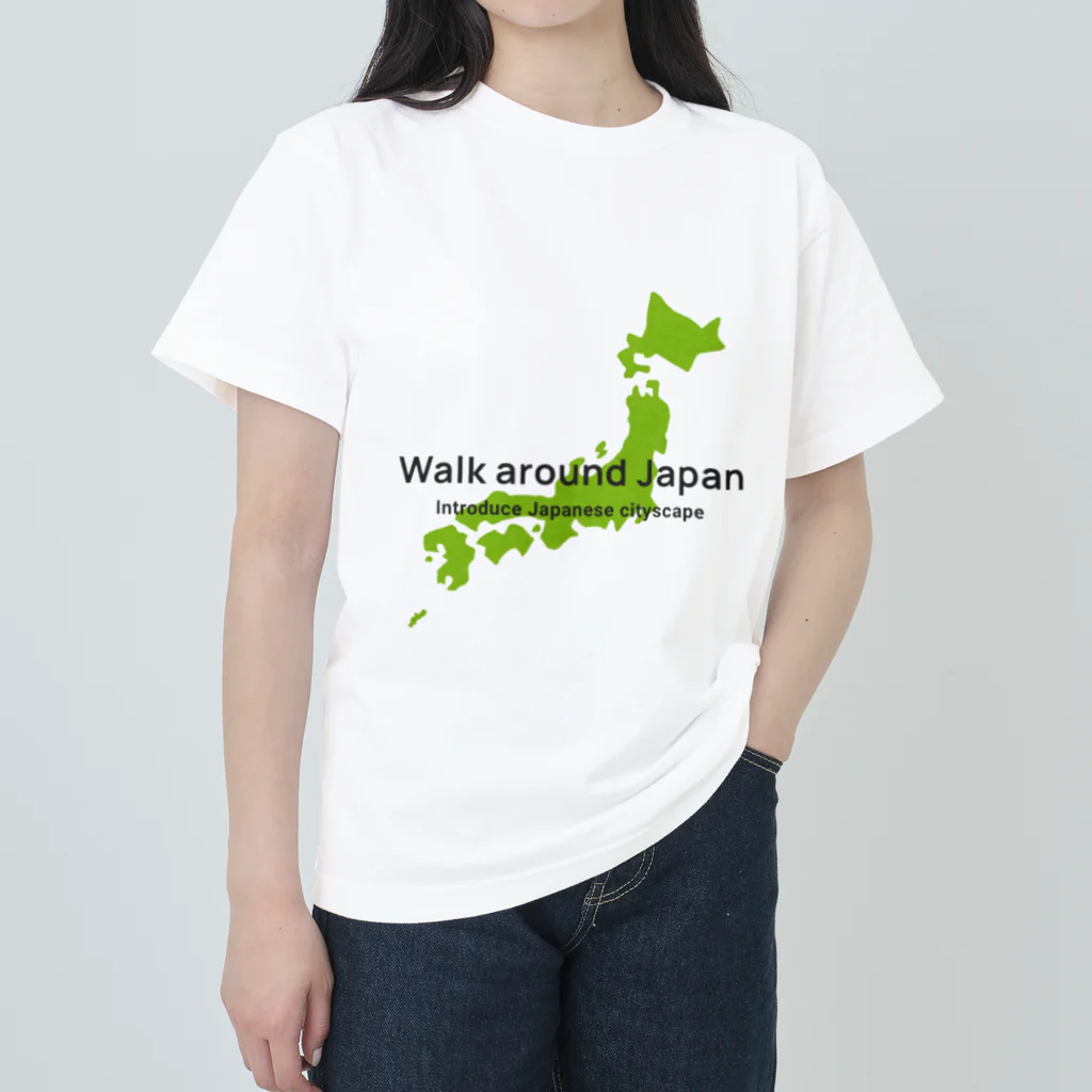 Walk around JapanのWalk around Japan ヘビーウェイトTシャツ