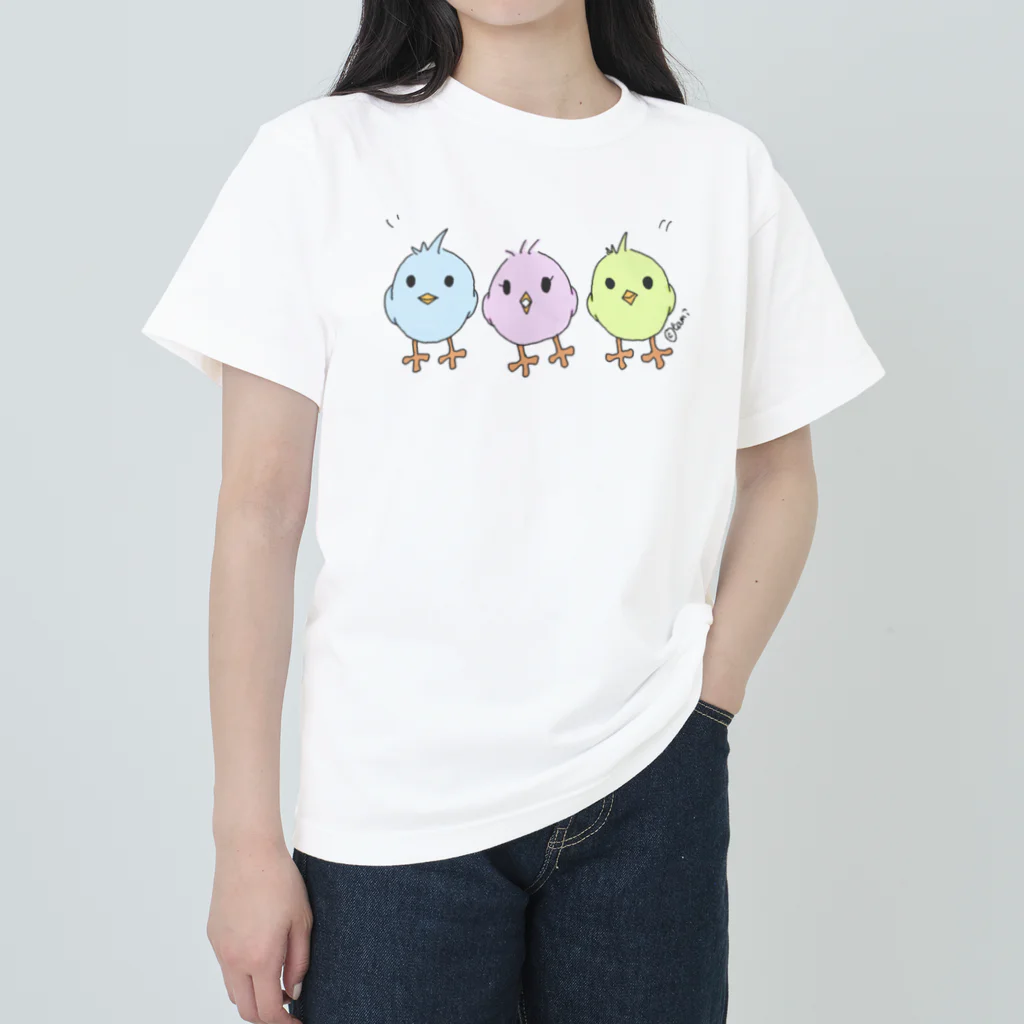 たみ★ずかんのカラーピヨコズ Heavyweight T-Shirt