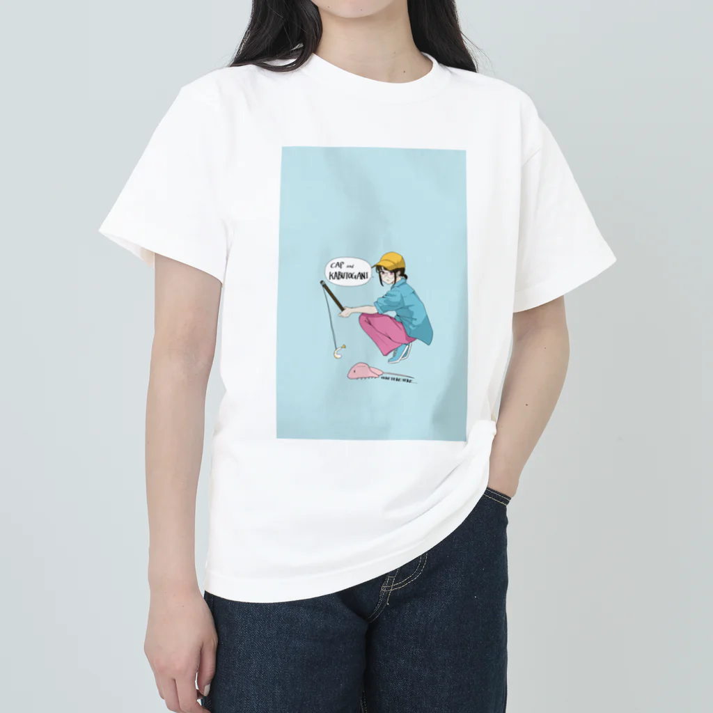 ちりげむしのCAPandKABUTOGANI ヘビーウェイトTシャツ