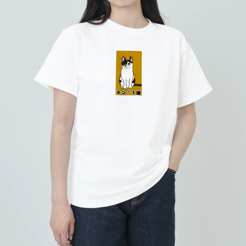 toru_utsunomiyaの猫のテンくん ヘビーウェイトTシャツ