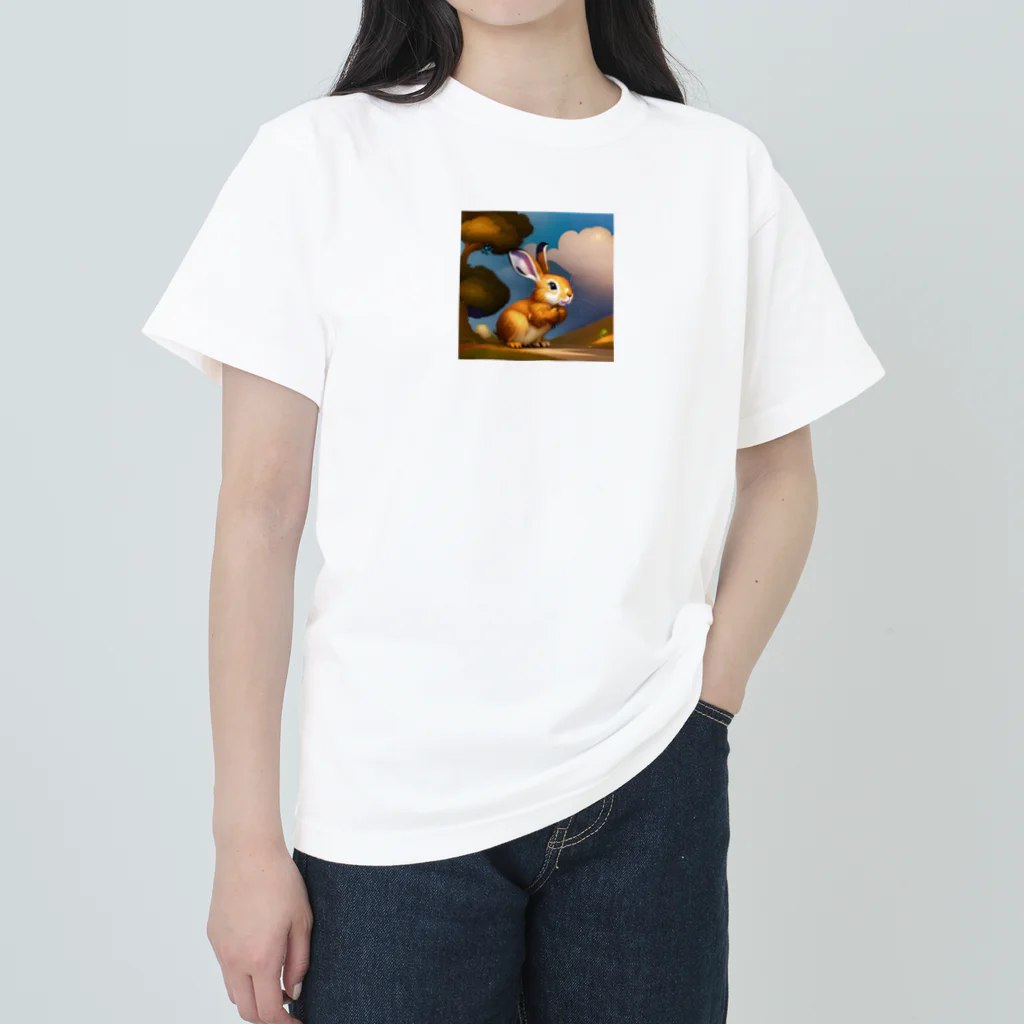 mikkunchamaのかわいいうさぎのイラストグッズ Heavyweight T-Shirt