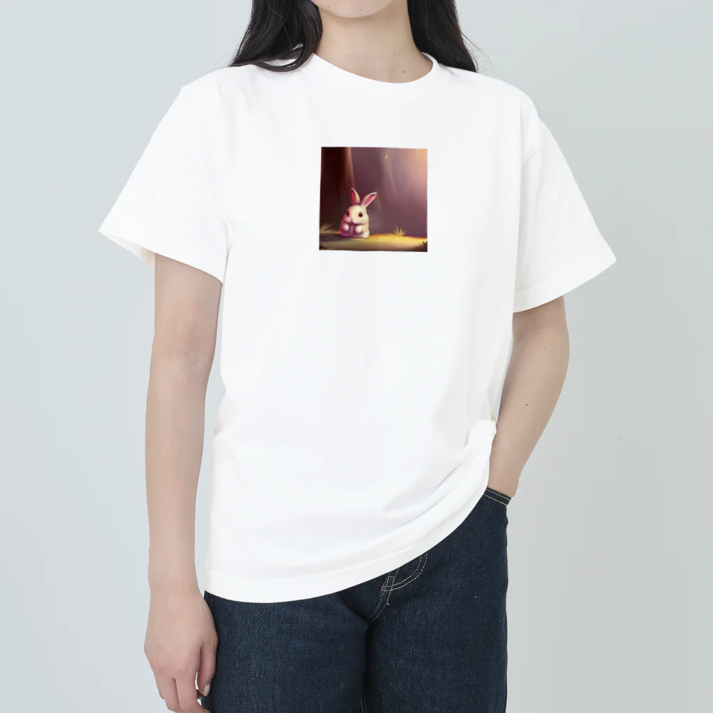 幸せアートワールドのふさふさうさぎ Heavyweight T-Shirt