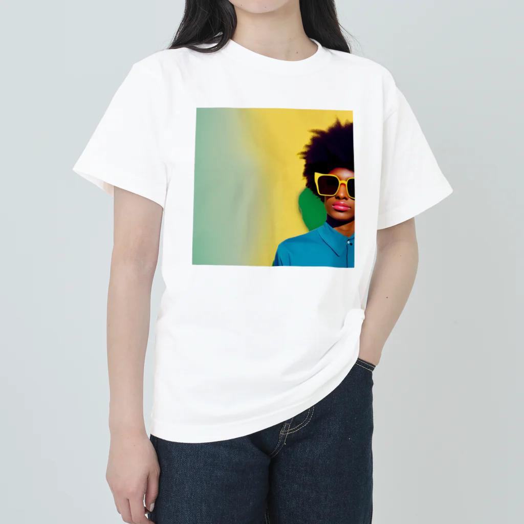 クリエイティブ ショップのサングラスした女性です。 Heavyweight T-Shirt