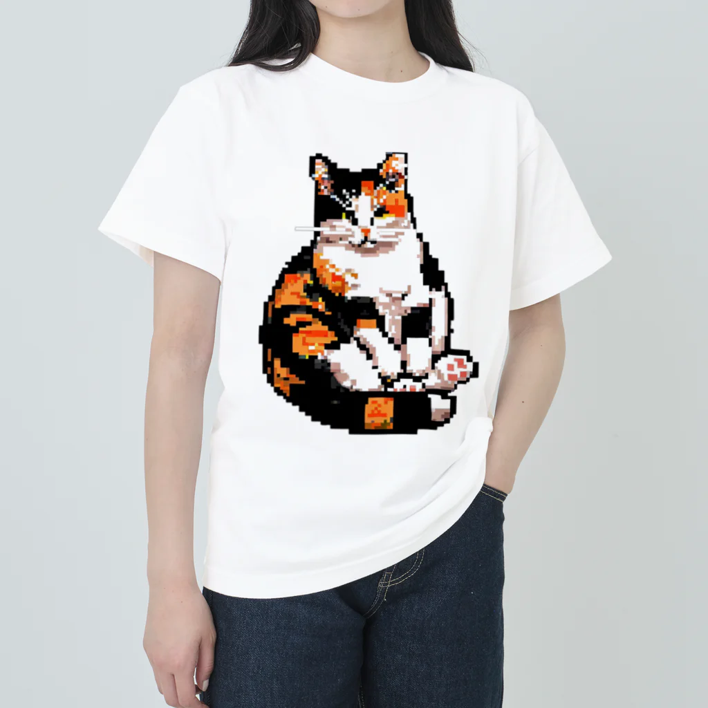 スタートライフ！のトリコロールドットキャット ヘビーウェイトTシャツ