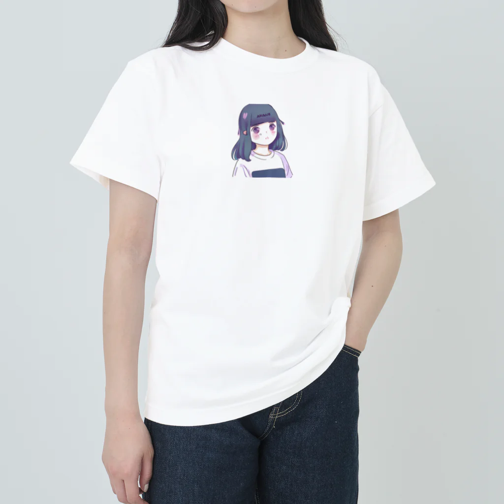 welcome_taroのかわいい女の子 ヘビーウェイトTシャツ