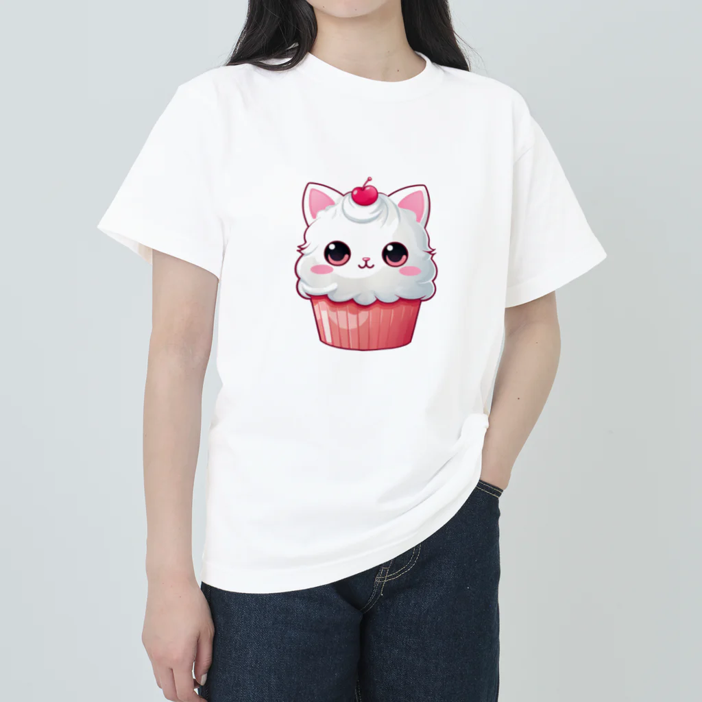 Vasetti_pressのカップケーキの猫ちゃん Heavyweight T-Shirt