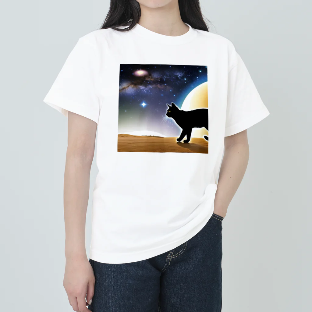 genki-cyatoの火星猫 ヘビーウェイトTシャツ