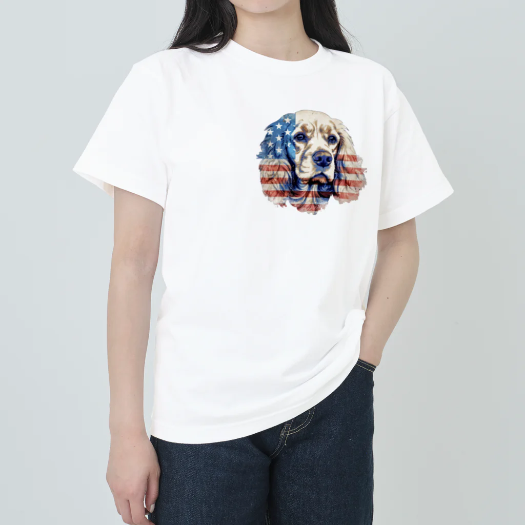 dogsdream8246のアメリカンコッカーアメリカ ヘビーウェイトTシャツ