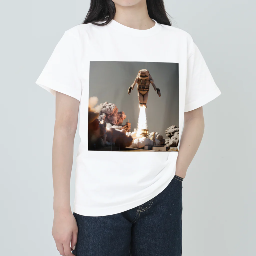献血するドラキュラの宇宙人シリーズ ヘビーウェイトTシャツ