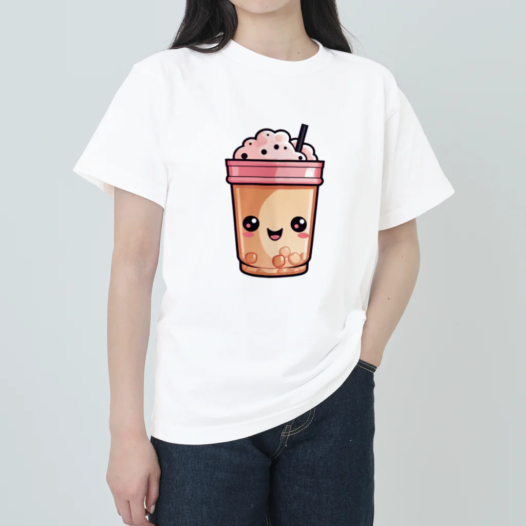 Vasetti_pressのタピオカミルクティー ヘビーウェイトTシャツ