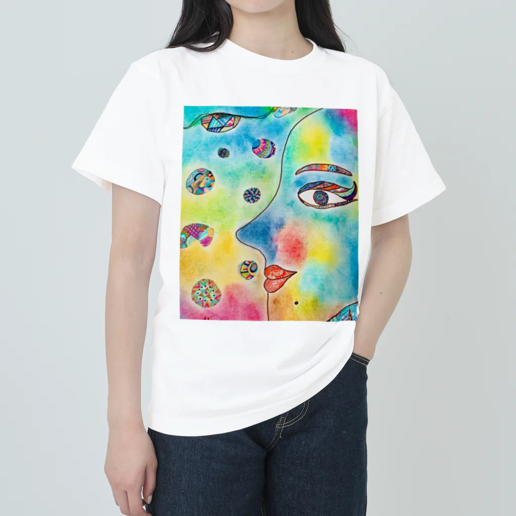 Ruchi91の空の女神現わる💫 Heavyweight T-Shirt