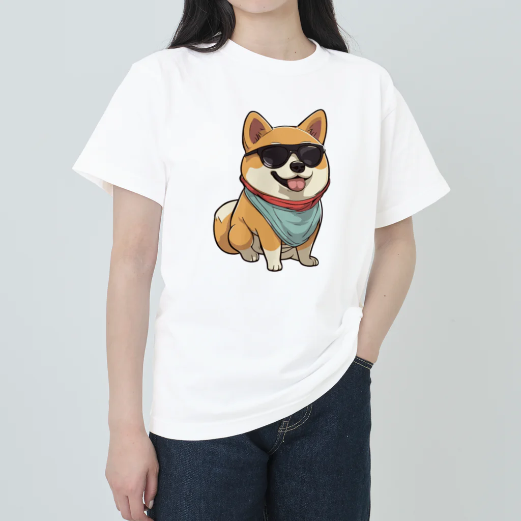 lilymummy リリマミのイカした柴犬 ヘビーウェイトTシャツ