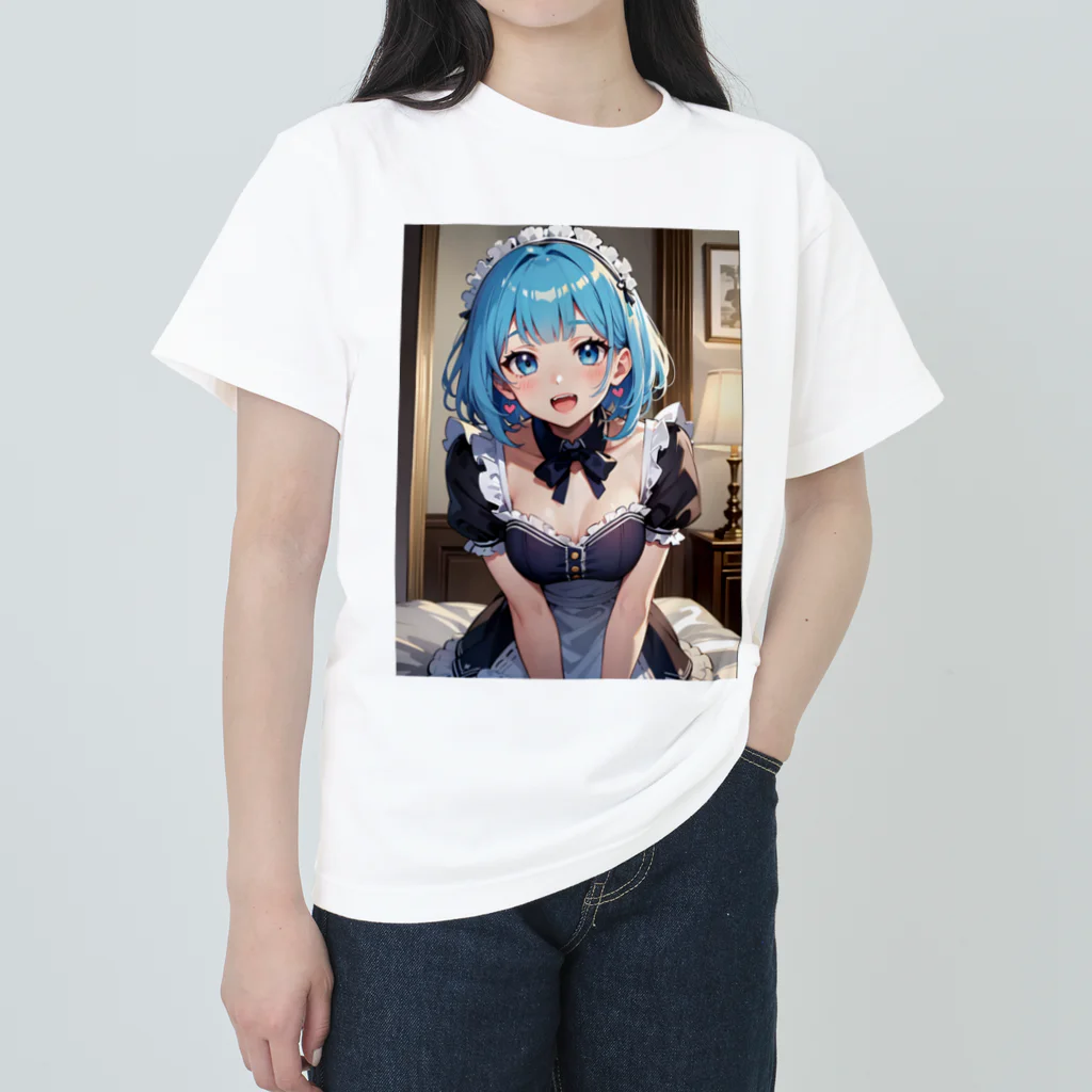 ペロペロ帝国購買部👑のメイドシキちゃん ヘビーウェイトTシャツ